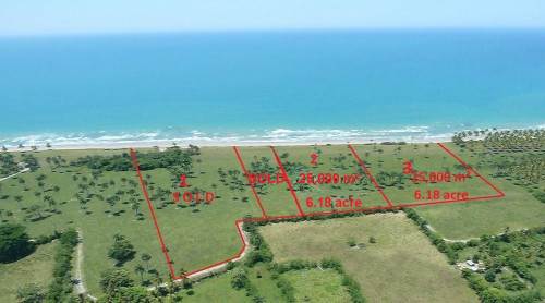 thumbnail for LAS CAÑAS: LAND OF 25,000 M² / 6.18 ACRE WITH DIRECT SEA FRONT, OWNER FINANCING