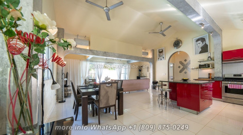 photos for SOSUA: FIRST CLASS VILLA WITH 300 M², 1X MAIN HOUSE plus 1X STUDIO, MODERN TOP FURNITURE, SOLAR PANELS, NO HOA