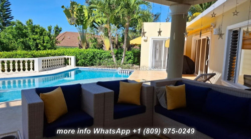 photos for SOSUA: NOW REDUCED - AIR-CONDITIONED VILLA WITH 3-BEDROOMS AND SEPARATE GUEST HOUSE